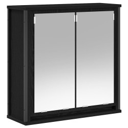 Armoire murale de salle de bain miroir chêne noir 60x21x60 cm 615133615133