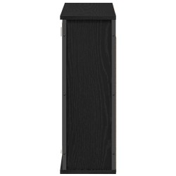 Armoire murale de salle de bain miroir chêne noir 60x21x60 cm 615133615133