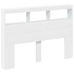 Armoire tête de lit avec LED blanc 140x17x102 cm 615138615138