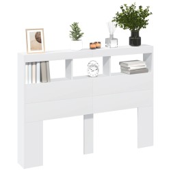Armoire tête de lit avec LED blanc 140x17x102 cm 615138615138