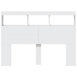 Armoire tête de lit avec LED blanc 140x17x102 cm 615138615138