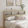 Armoire tête de lit avec LED chêne sonoma 180x17x102 cm 615141615141