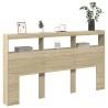 Armoire tête de lit avec LED chêne sonoma 180x17x102 cm 615141615141