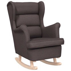 Chaise à bascule marron foncé 74x90x102 cm tissu 615152615152
