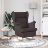 Chaise à bascule marron foncé 74x90x102 cm tissu 615152615152