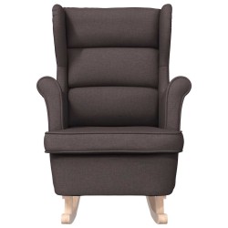 Chaise à bascule marron foncé 74x90x102 cm tissu 615152615152