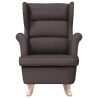 Chaise à bascule marron foncé 74x90x102 cm tissu 615152615152