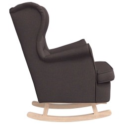 Chaise à bascule marron foncé 74x90x102 cm tissu 615152615152