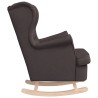 Chaise à bascule marron foncé 74x90x102 cm tissu 615152615152