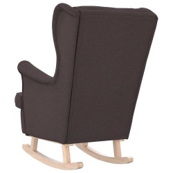 Chaise à bascule marron foncé 74x90x102 cm tissu 615152615152
