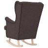 Chaise à bascule marron foncé 74x90x102 cm tissu 615152615152