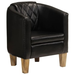 Chaise cabriolet noir cuir véritable 615167615167