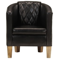 Chaise cabriolet noir cuir véritable 615167615167