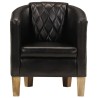 Chaise cabriolet noir cuir véritable 615167615167