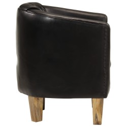 Chaise cabriolet noir cuir véritable 615167615167