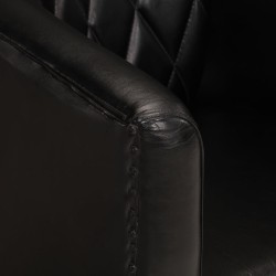 Chaise cabriolet noir cuir véritable 615167615167