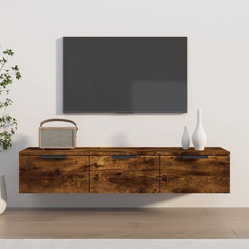 Armoire murale Chêne fumé 102x30x20 cm Bois d'ingénierie 615168615168