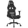 Chaise de jeu avec repose-pied Noir et gris clair Tissu 615170615170