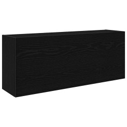 Armoire murale de bain noir 100x25x40 cm bois d'ingénierie 615171615171
