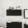 Armoire murale de bain noir 100x25x40 cm bois d'ingénierie 615171615171