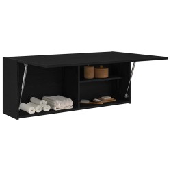 Armoire murale de bain noir 100x25x40 cm bois d'ingénierie 615171615171