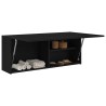 Armoire murale de bain noir 100x25x40 cm bois d'ingénierie 615171615171