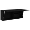 Armoire murale de bain noir 100x25x40 cm bois d'ingénierie 615171615171