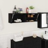 Armoire murale de bain noir 100x25x30 cm bois d'ingénierie 615172615172
