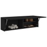 Armoire murale de bain noir 100x25x30 cm bois d'ingénierie 615172615172