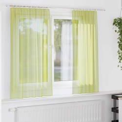 Rideaux en voile à œillets 2 pcs vert pomme 615173615173