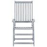 Chaises inclinables de jardin lot de 6 et coussins Bois acacia 615176615176