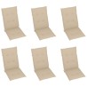 Chaises inclinables de jardin lot de 6 et coussins Bois acacia 615176615176