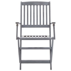 Chaises pliables d'extérieur lot de 4 et coussins Bois d'acacia 615177615177