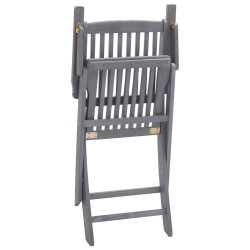 Chaises pliables d'extérieur lot de 4 et coussins Bois d'acacia 615177615177