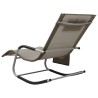 Chaises longues lot de 2 Textilène Taupe et gris 615180615180