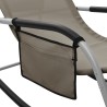 Chaises longues lot de 2 Textilène Taupe et gris 615180615180