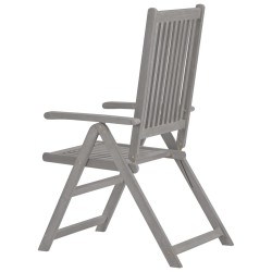 Chaises inclinables de jardin lot de 8 Gris Bois solide acacia 615181615181