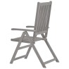 Chaises inclinables de jardin lot de 8 Gris Bois solide acacia 615181615181