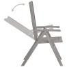 Chaises inclinables de jardin lot de 8 Gris Bois solide acacia 615181615181