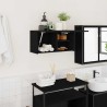 Armoire murale de bain noir 60x25x30 cm bois d'ingénierie 615183615183