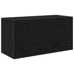 Armoire murale de bain noir 60x25x30 cm bois d'ingénierie 615183615183