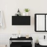 Armoire murale de bain noir 60x25x30 cm bois d'ingénierie 615183615183