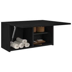 Armoire murale de bain noir 60x25x30 cm bois d'ingénierie 615183615183