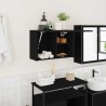 Armoire murale de bain noir 60x25x40 cm bois d'ingénierie 615184615184