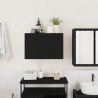 Armoire murale de bain noir 60x25x40 cm bois d'ingénierie 615184615184