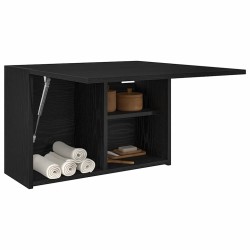 Armoire murale de bain noir 60x25x40 cm bois d'ingénierie 615184615184