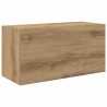 Armoire murale de bain chêne artisanal bois d'ingénierie 615186615186