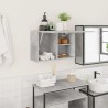 Armoire murale de bain gris béton 60x25x40 cm bois d'ingénierie 615188615188