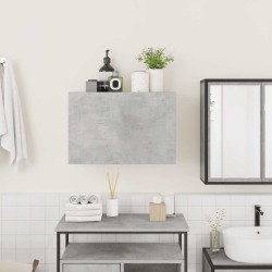 Armoire murale de bain gris béton 60x25x40 cm bois d'ingénierie 615188615188