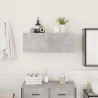 Armoire murale de bain gris béton 80x25x30 cm bois d'ingénierie 615190615190